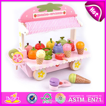 Buntes hölzernes Eiscreme-Spielzeug 2014 für Kinder, Spiel-hölzernes Eiscreme-Spielzeug für Kinder, Karikatur-hölzernes Eiscreme-Spielzeug für Baby W10b080